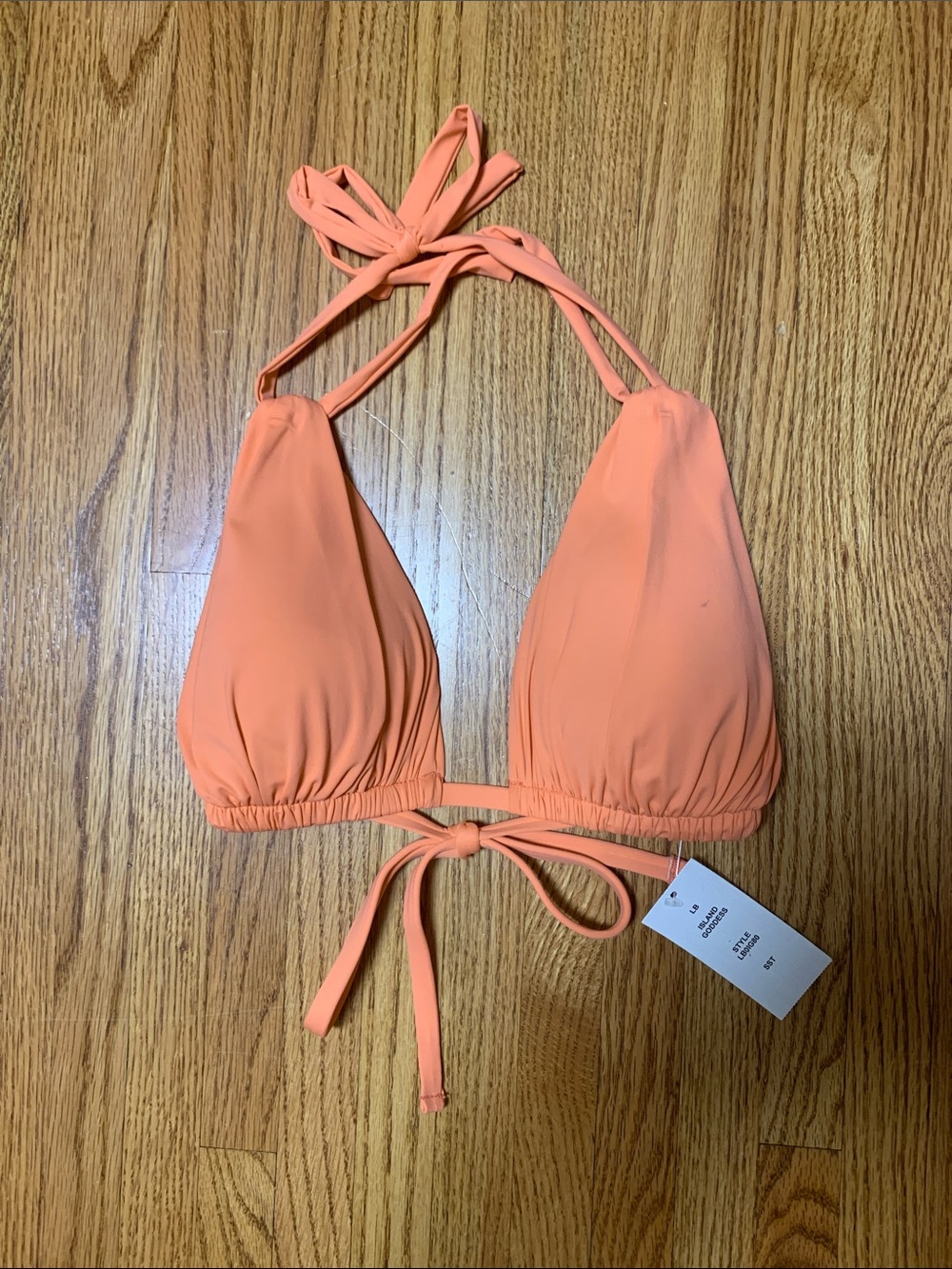 La Blanca swimsuit - light pink / peach bikini top island goddess sunset halter